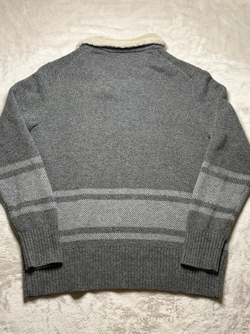 Banana Republic‎ Sweater Mens XL Sherpa Shawl Collar Wooden Buttons Merino Wool